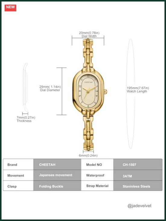 Women\'s Gold Bangle Watch Vintage Bracelet Numeral Dial Sapphire Crystal